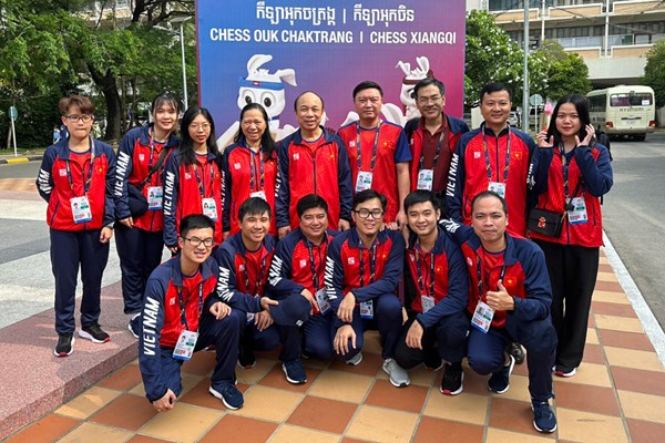 Đội tuyển cờ Ouk Chaktrang Việt Nam thi đấu ấn tượng tại SEA Games 32 - Anh 1