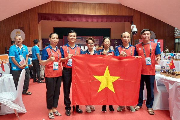 Tuyển cờ Ouk Chaktrang mang về tấm HCV đầu tiên cho Việt Nam tại SEA Games 32 - Anh 3
