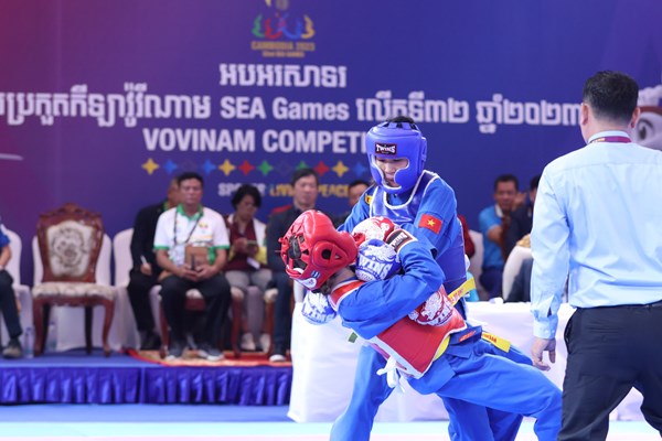 Vovinam Việt Nam giành tấm HCV đầu tiên tại SEA Games 32 - Anh 1