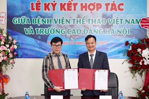 Bệnh viện thể thao Việt Nam phối hợp với Trường Cao đẳng Hà Nội trong đào tạo, nghiên cứu khoa học - Anh 1