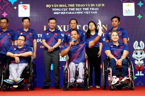 Đoàn Thể thao Người khuyết tật Việt Nam xuất quân tham dự ASEAN Para Games 12 - Anh 4