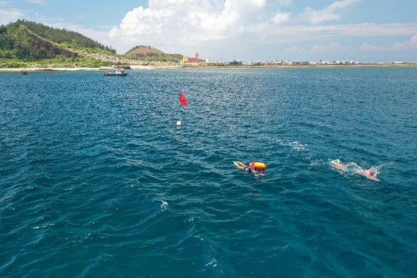 Gần 250 VĐV tham gia Giải bơi vượt biển Lý Sơn - Anh 3