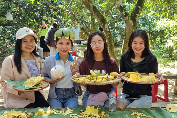 Du học sinh Lào tại Quảng Ngãi tham quan làng du lịch cộng đồng Bình Thành - Anh 4
