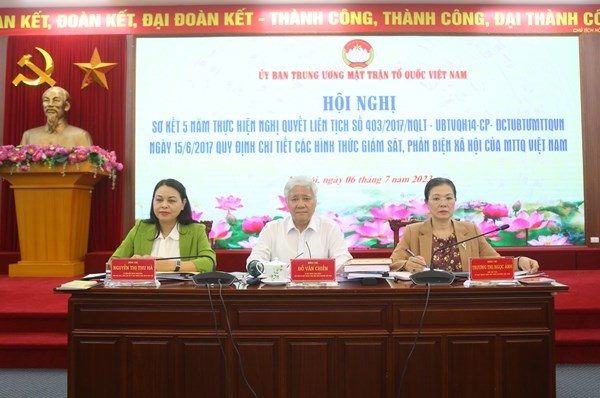 Sơ kết 5 năm thực hiện Nghị quyết về chức năng giám sát, phản biện xã hội của MTTQ Việt Nam - Anh 1