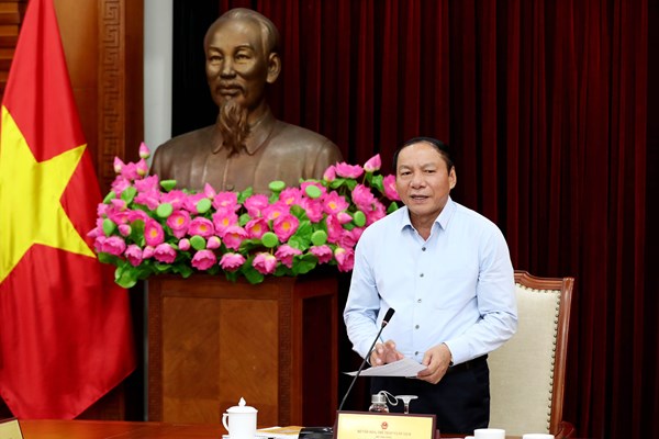 Bộ trưởng Nguyễn Văn Hùng: Công tác phòng, chống doping phải được đặt lên hàng đầu khi chuẩn bị cho VĐV dự Asian Games 19 - Anh 1