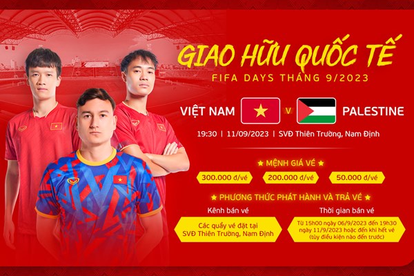 Vé xem trận Việt Nam – Palestine cao nhất 300.000 đồng - Anh 1