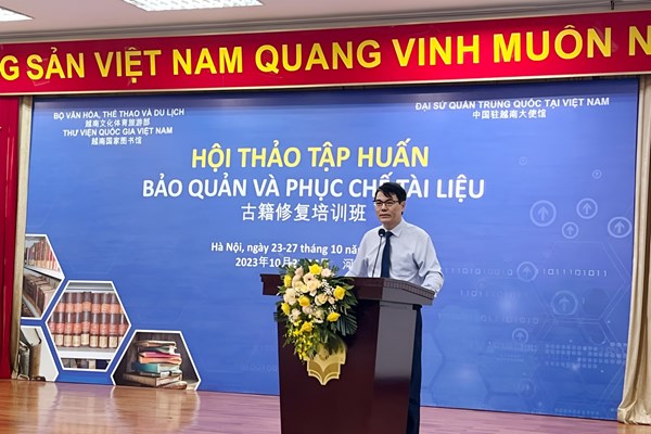 Nâng cao năng lực bảo quản và phục chế tài liệu của Việt Nam - Anh 2