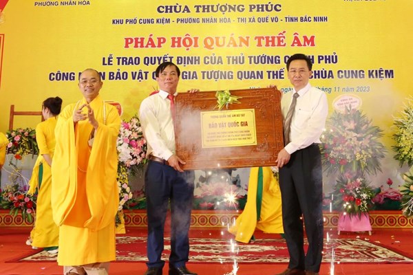 Bắc Ninh đón Bằng công nhận Bảo vật quốc gia tượng Quan Thế Âm - Anh 2