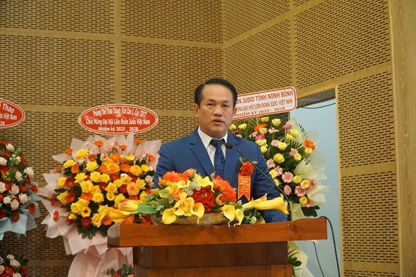 Ông Nguyễn Mạnh Hùng tái đắc cử Chủ tịch Liên đoàn Judo Việt Nam nhiệm kỳ V - Anh 1