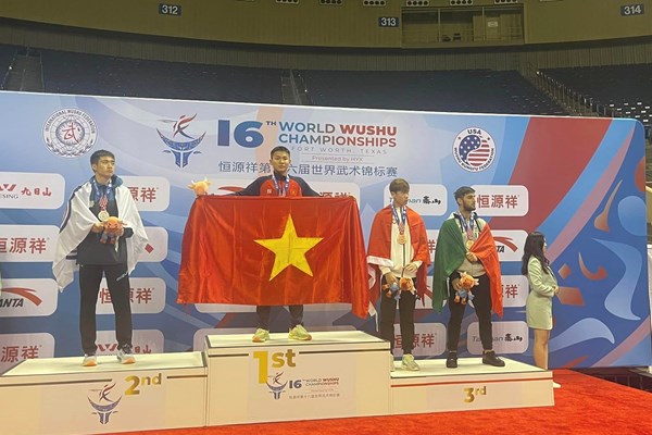 Wushu Việt Nam giành 5 HCV thế giới, xếp hạng nhì toàn đoàn - Anh 1