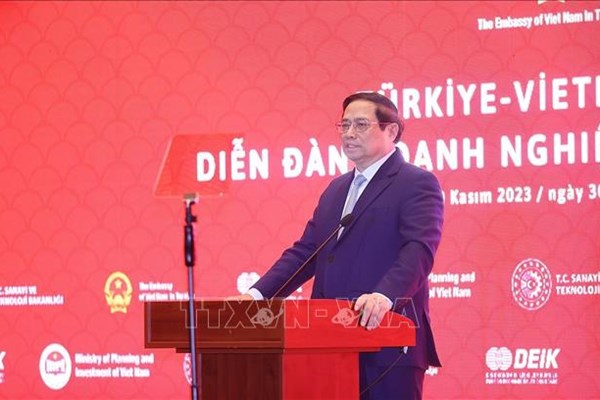 Thủ tướng Phạm Minh Chính dự Diễn đàn doanh nghiệp Thổ Nhĩ Kỳ - Việt Nam - Anh 1