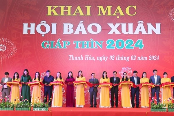 Thanh Hóa: Khai mạc Hội Báo Xuân Giáp Thìn 2024 - Anh 1