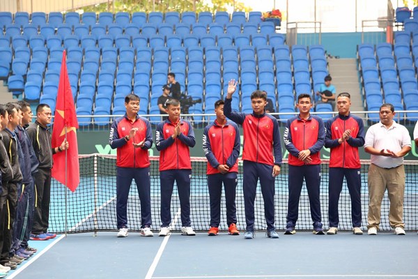 Tuyển quần vợt Việt Nam tạm hoà Nam Phi tại vòng play-off nhóm II Davis Cup - Anh 2