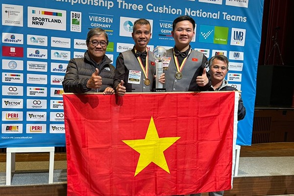 Việt Nam vô địch giải Billiards Carom 3 băng đồng đội thế giới - Anh 3
