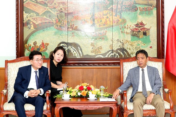 Thứ trưởng Bộ VHTTDL Hoàng Đạo Cương làm việc với Tập đoàn CJ Việt Nam - Anh 1