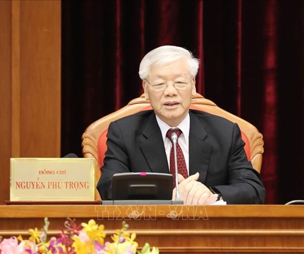 Phát biểu của Tổng Bí thư, Chủ tịch nước Nguyễn Phú Trọng bế mạc Hội nghị Trung ương 10 - Anh 1