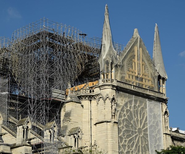 Nối lại công tác đảm bảo an toàn cho cấu trúc nhà thờ Đức Bà Paris - Anh 1