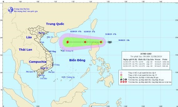 Áp thấp nhiệt đới vào Biển Đông, mạnh lên thành bão số 5 trong ngày 2.9 - Anh 1