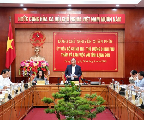 Thủ tướng làm việc với lãnh đạo chủ chốt tỉnh Lạng Sơn - Anh 1