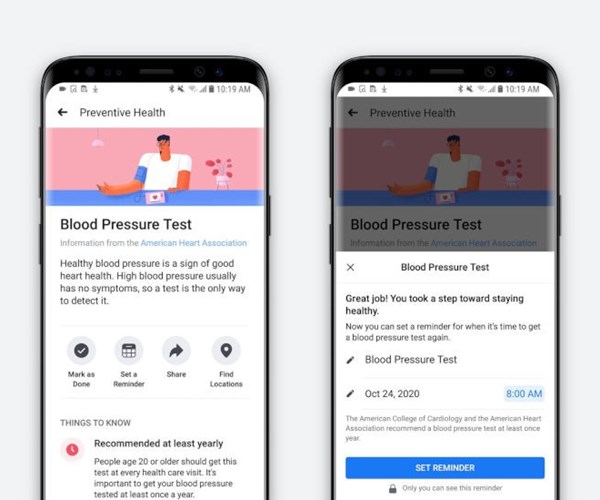 Facebook ra mắt công cụ hối thúc người dùng đi kiểm tra sức khỏe - Anh 2