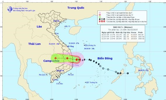 Đêm nay, bão số 5 đổ bộ vào Quảng Ngãi đến Khánh Hòa - Anh 1