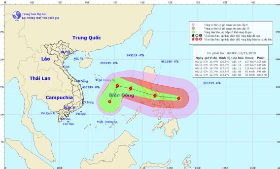 Ngày 4.12, siêu bão Kammuri có khả năng vào biển Đông - Anh 1