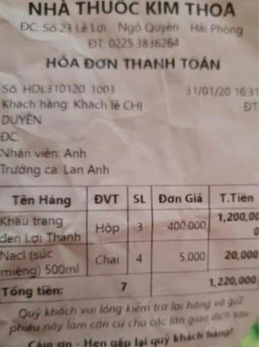 Hải Phòng xử phạt nhà thuốc Kim Thoa bán khẩu trang đắt gấp 16 lần - Anh 2