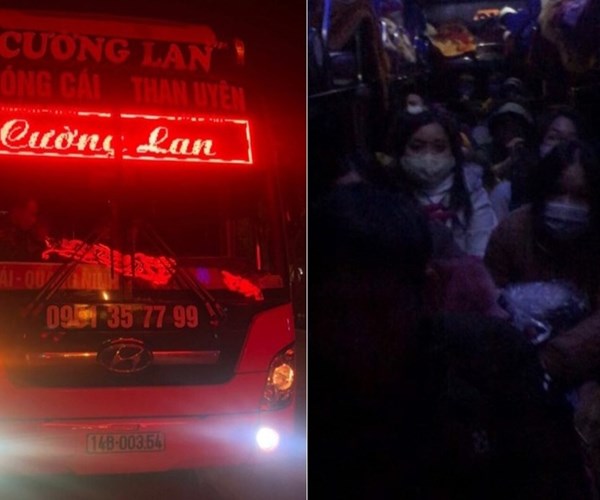 Hà Nội: Phát hiện một xe khách nhồi nhét gần 80 người - Anh 1
