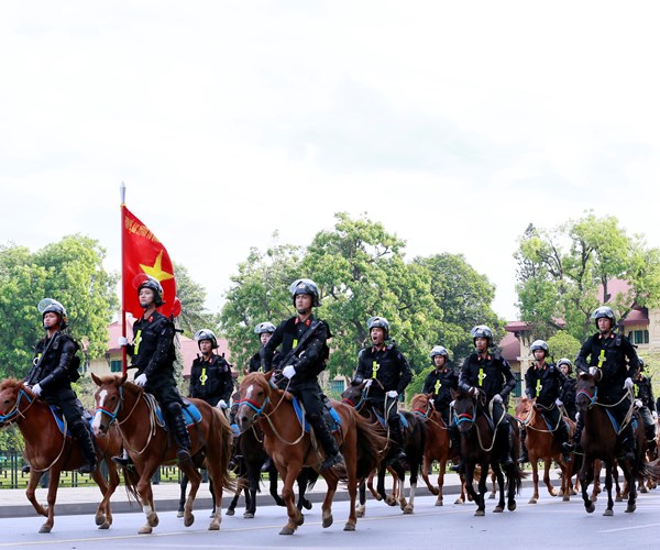 Cảnh sát cơ động Kỵ binh diễu hành, báo cáo kết quả trước đại biểu Quốc hội - Anh 12