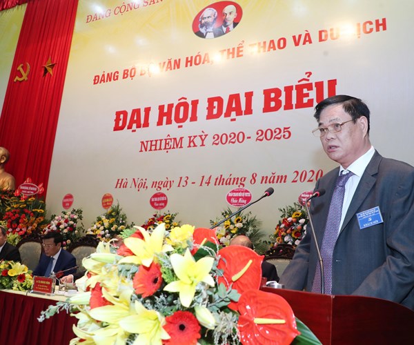 Thứ trưởng Tạ Quang Đông được bầu giữ chức Bí thư Đảng ủy Bộ VHTTDL nhiệm kỳ 2020-2025 - Anh 3
