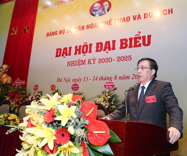 Thứ trưởng Tạ Quang Đông được bầu giữ chức Bí thư Đảng ủy Bộ VHTTDL nhiệm kỳ 2020-2025 - Anh 8