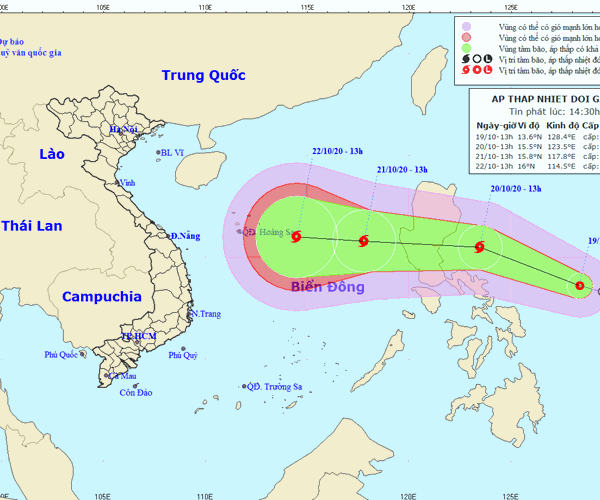 Áp thấp nhiệt đới khả năng mạnh thành bão hướng vào Biển Đông - Anh 1