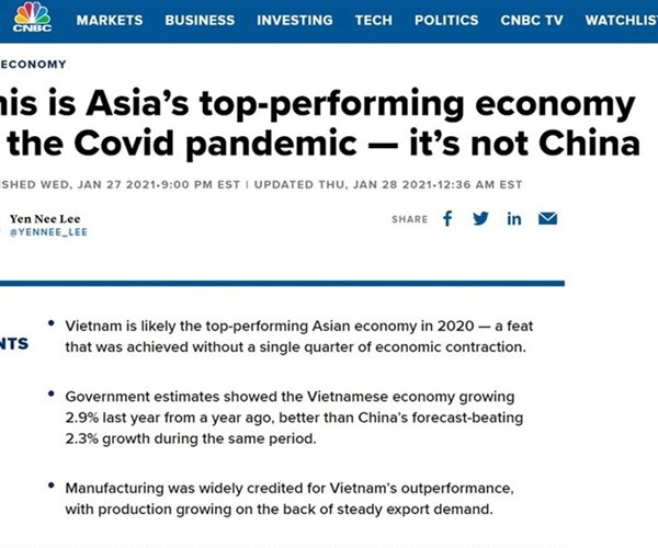 Báo Mỹ: Việt Nam là nền kinh tế hoạt động tốt nhất Châu Á giữa dịch Covid-19 - Anh 1