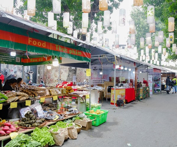 Khung cảnh ảm đạm của chợ Tết truyền thống trên phố Phùng Hưng - Anh 2