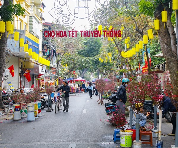 Khung cảnh ảm đạm của chợ Tết truyền thống trên phố Phùng Hưng - Anh 9