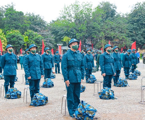 Hà Nội: Quận Cầu Giấy tổ chức lễ giao, nhận quân 2021 - Anh 4