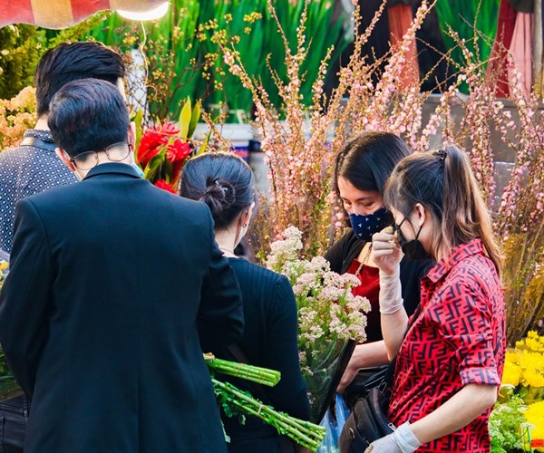 Hà Nội: Chợ hoa Quảng An tấp nập trở lại trước ngày 8.3 - Anh 8