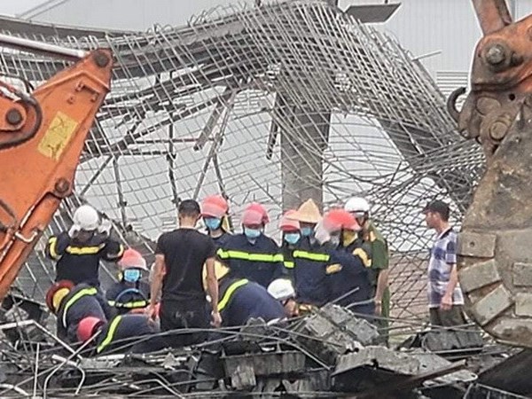 Bắc Ninh: Sập giàn giáo công trình xây dựng, hai công nhân tử vong - Anh 1