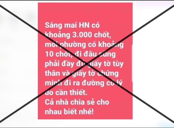 Nguoi tung tin gia Ha Noi lap 3.000 chot bi phat 12,5 trieu dong - Anh 1