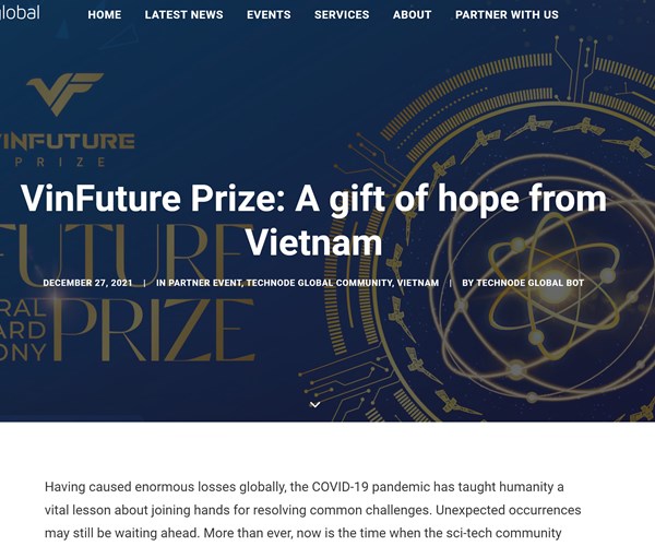 Báo châu Á gọi VinFuture là “món quà mang theo hi vọng” từ Việt Nam - Anh 1