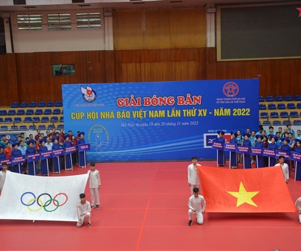Khai mạc Giải bóng bàn Cúp Hội Nhà báo Việt Nam lần thứ XV năm 2022 - Anh 1