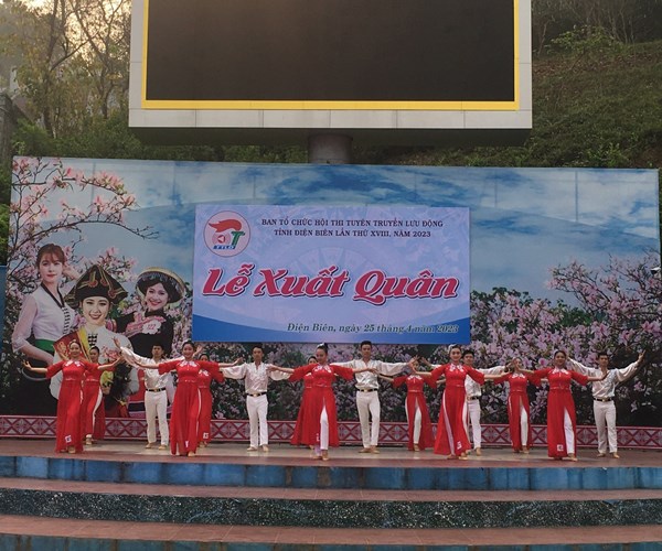 Lễ xuất quân Hội thi Tuyên truyền lưu động tỉnh Điện Biên 2023 - Anh 1