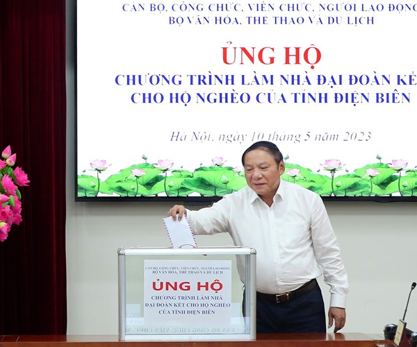 Bộ VHTTDL: Chung tay hỗ trợ làm nhà đại đoàn kết cho hộ nghèo của tỉnh Điện Biên - Anh 4