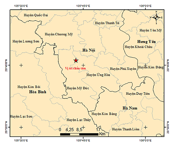 Động đất 4 độ richter tại huyện Mỹ Đức, Hà Nội - Anh 1