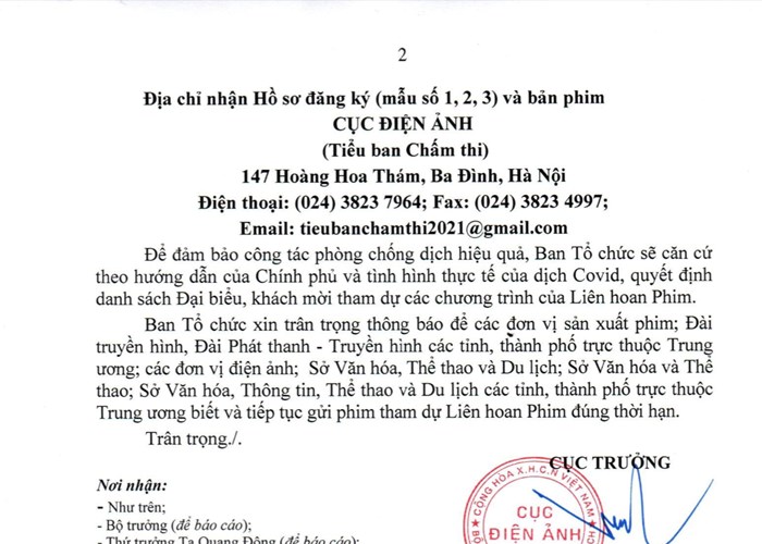 LHP Việt Nam lần thứ XXII nhận hồ sơ đăng ký phim tham dự đến ngày 15.8 - Anh 3
