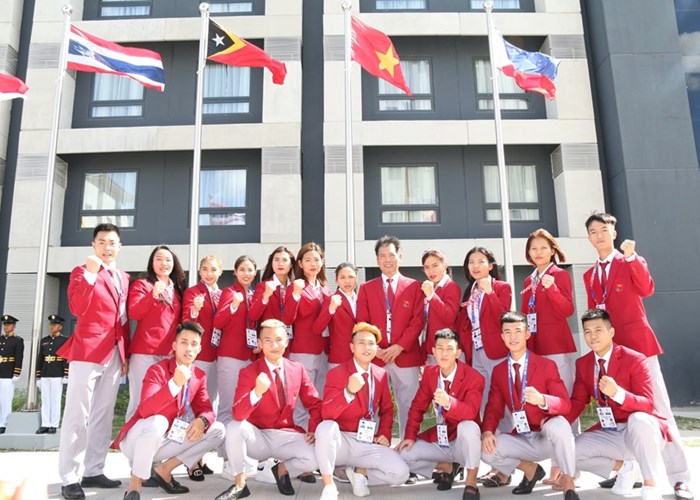 Đoàn Thể thao Việt Nam dự Lễ thượng cờ SEA Games 31 với 31 thành viên - Anh 1