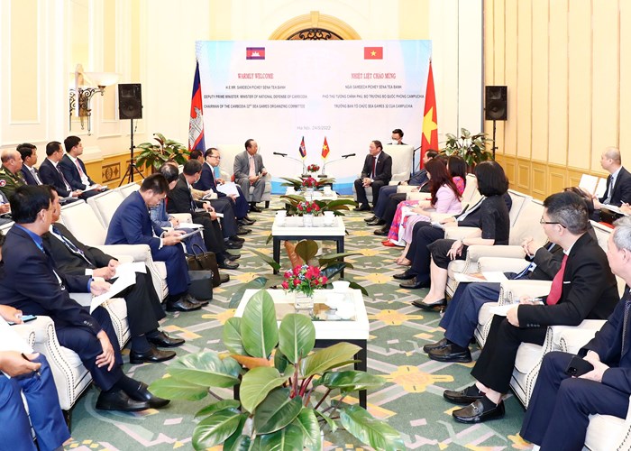 Tiếp Phó Thủ tướng Cam pu chia, Bộ trưởng  Nguyễn Văn Hùng:  “Việt Nam sẽ tích cực hỗ trợ Campuchia tổ chức thành công SEA Games 32” - Anh 5