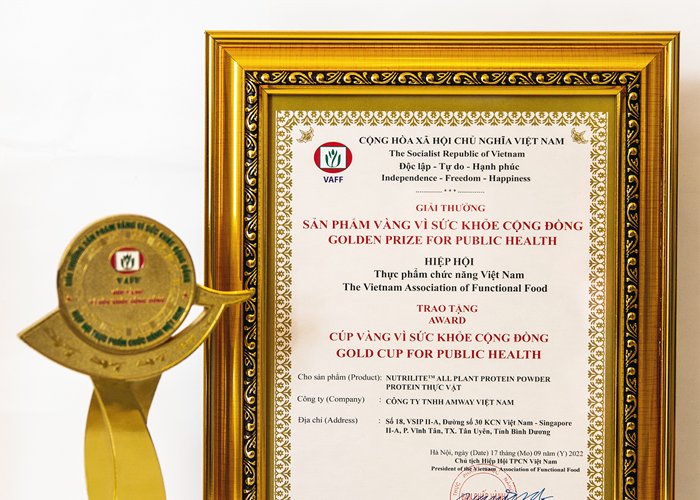 Amway Việt Nam lần thứ 10 vinh dự nhận Giải thưởng Sản phẩm vàng vì sức khoẻ cộng đồng - Anh 1