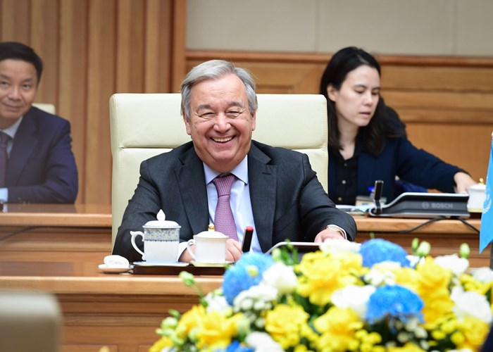 Thủ tướng Phạm Minh Chính tiếp Tổng Thư ký Liên Hợp Quốc António Guterres - Anh 3