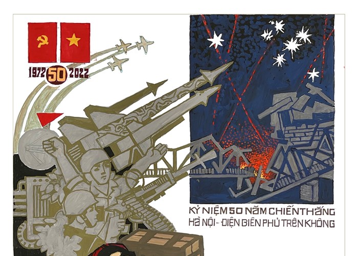68 tranh cổ động tuyên truyền kỷ niệm 50 năm Chiến thắng Hà Nội – Điện Biên Phủ trên không - Anh 4